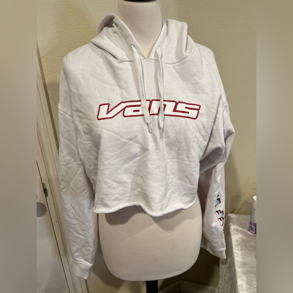 Vans Cropped White Hoodie
